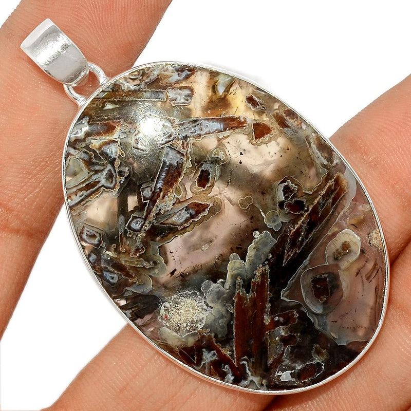 2.3" Tube Agate Pendants - TBAP355