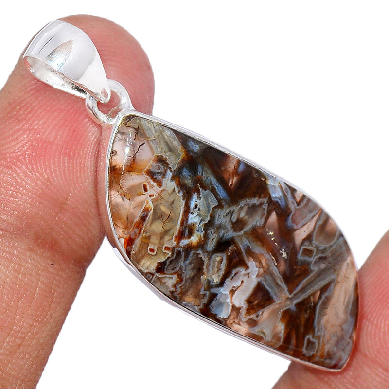 1.8" Tube Agate Pendants - TBAP384