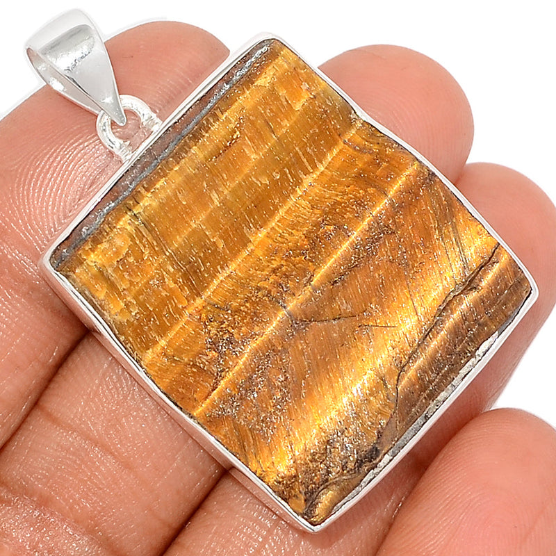 1.7" Tiger Eye Rough Pendants - TERP40
