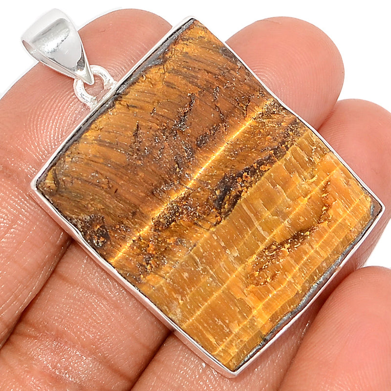 1.8" Tiger Eye Rough Pendants - TERP42