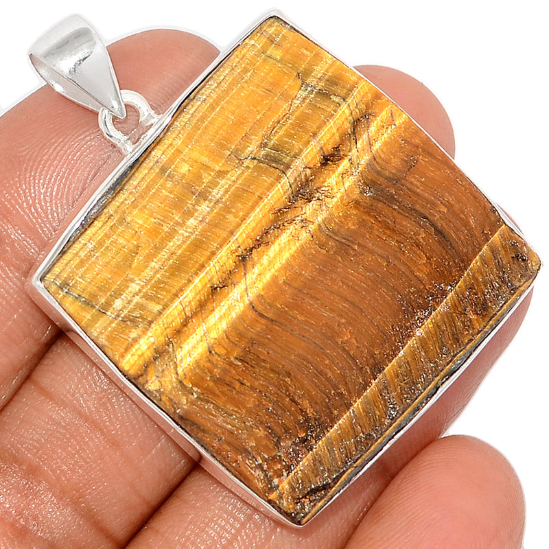 1.8" Tiger Eye Rough Pendants - TERP52