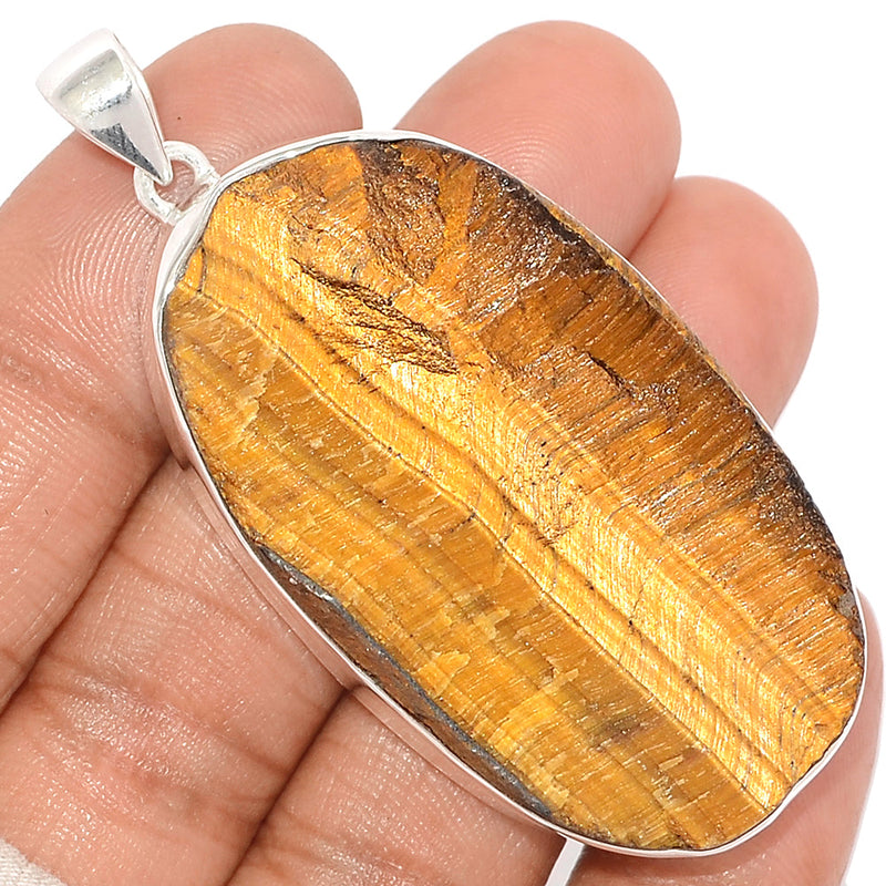 2.5" Tiger Eye Rough Pendants - TERP65