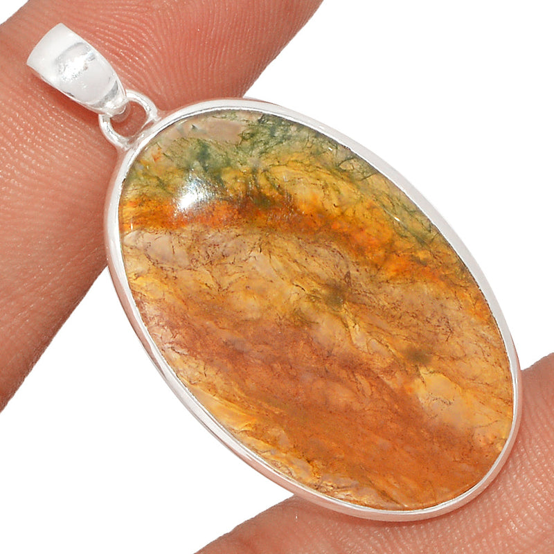 1.8" Texas Moss Agate Pendants - TMAP118