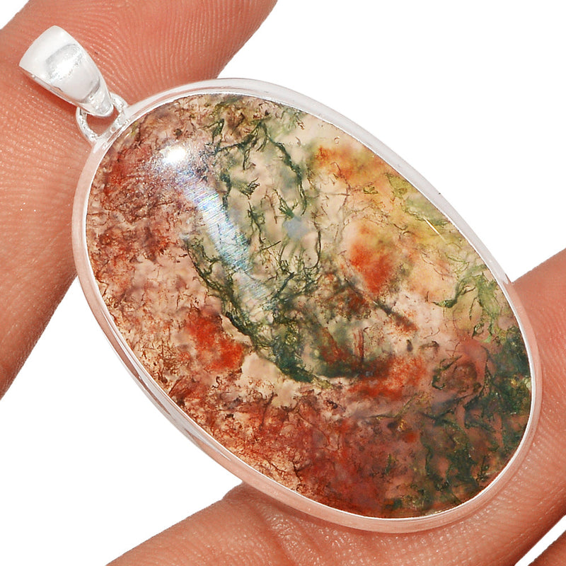 2.2" Texas Moss Agate Pendants - TMAP121