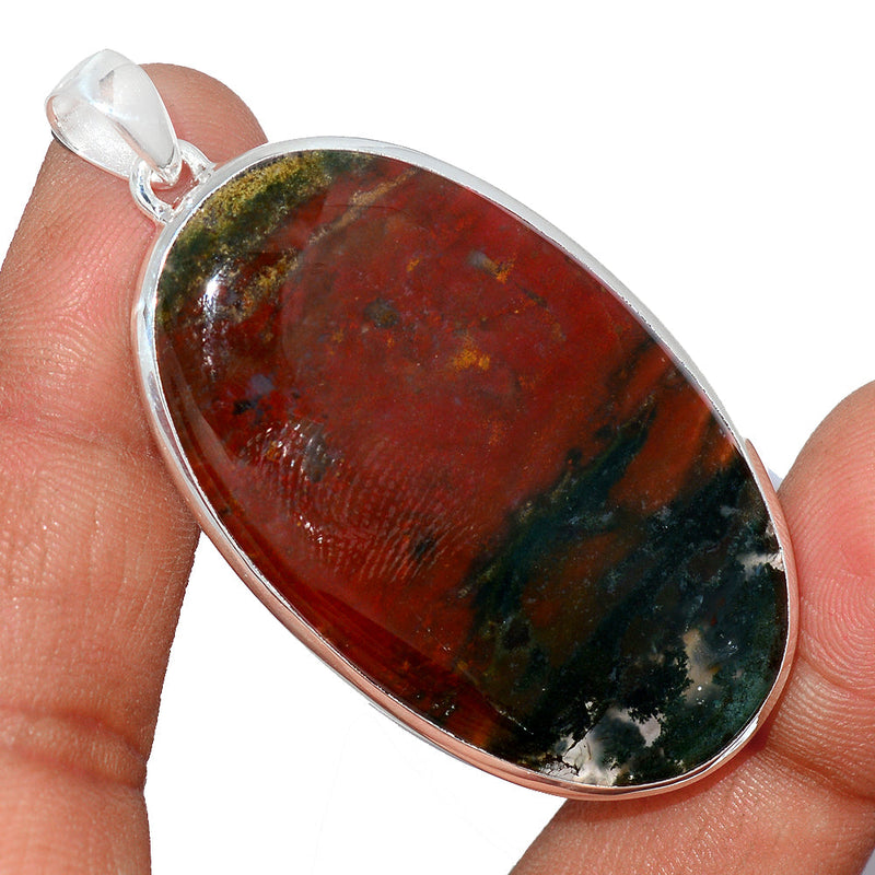 2.3" Texas Moss Agate Pendants - TMAP171
