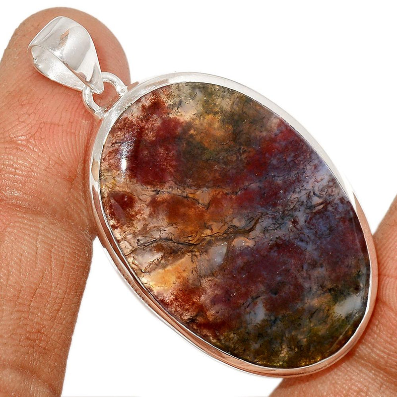 1.8" Texas Moss Agate Pendants - TMAP37