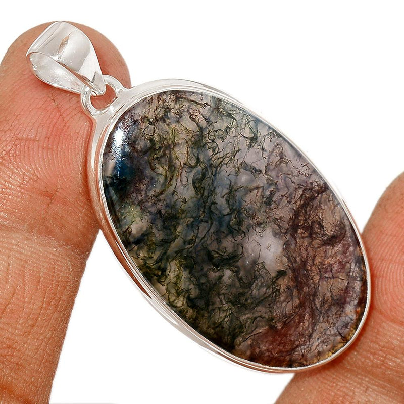 1.8" Texas Moss Agate Pendants - TMAP38