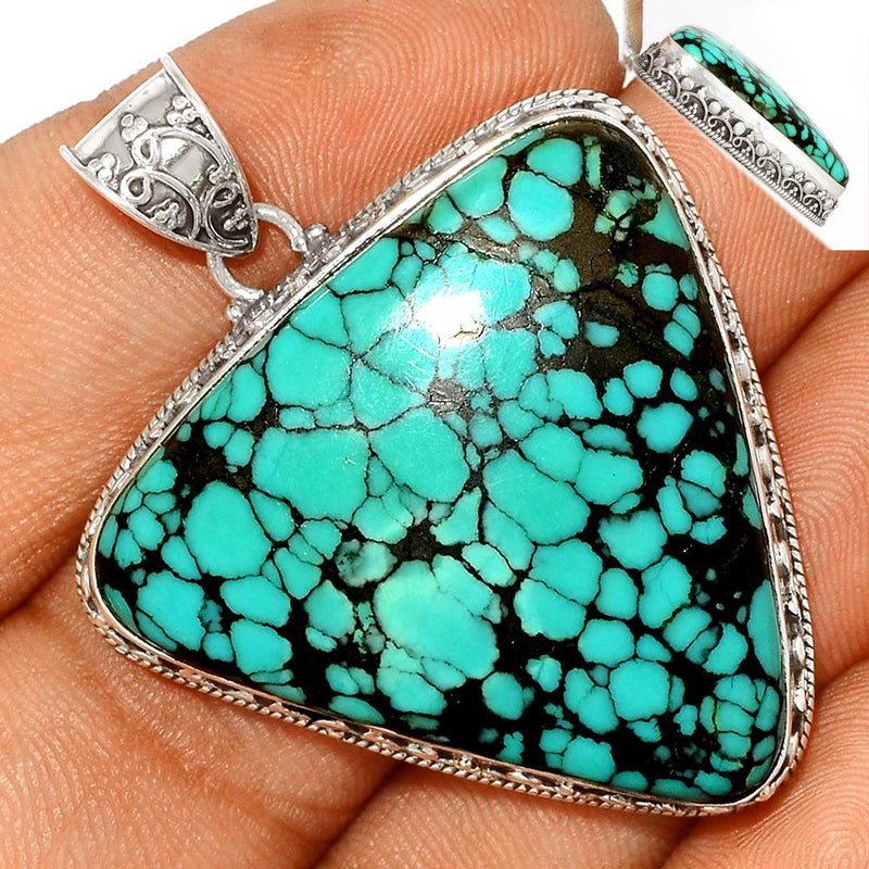 1.8" Fine Filigree - Tibetan Turquoise Pendants - TQSP2260