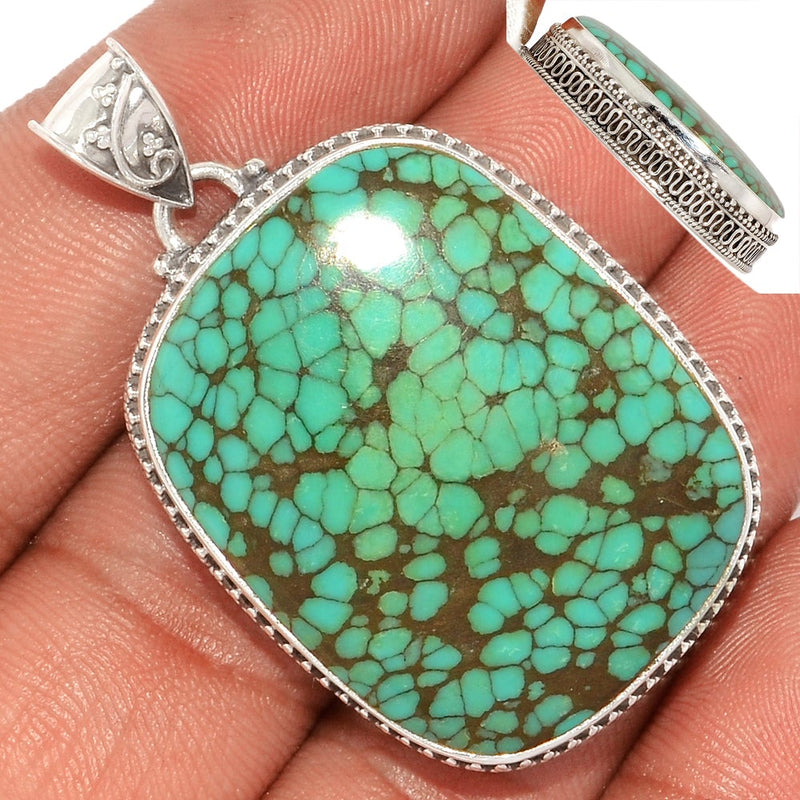 1.8" Fine Filigree - Tibetan Turquoise Pendants - TQSP2333