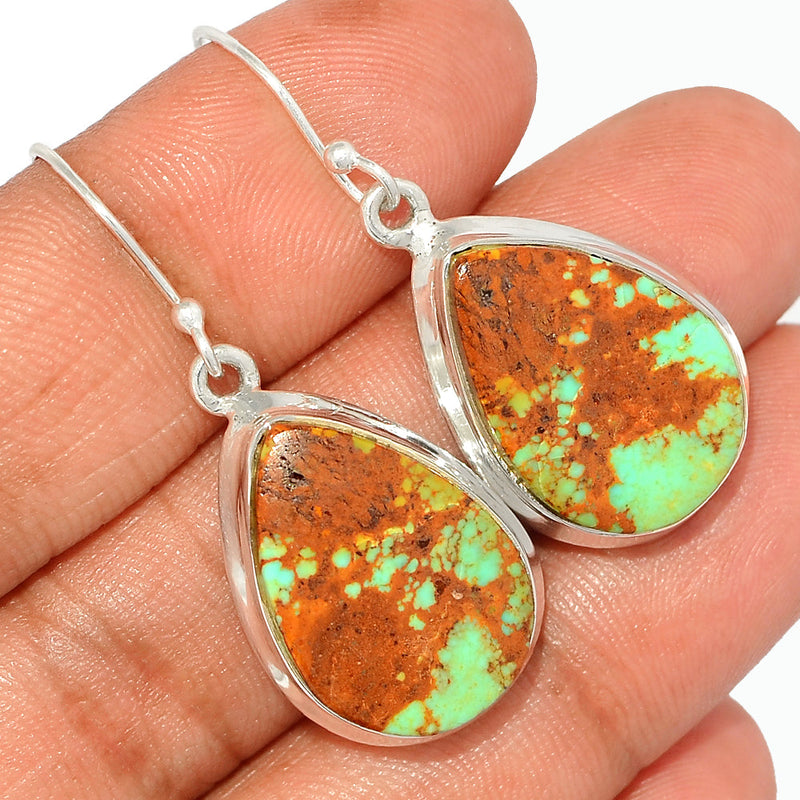 1.6" Tibetan Turquoise Earrings - TRQE526