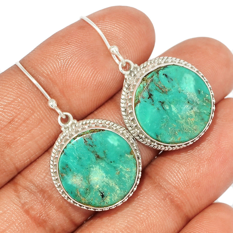1.5" Tibetan Turquoise Earrings - TRQE590