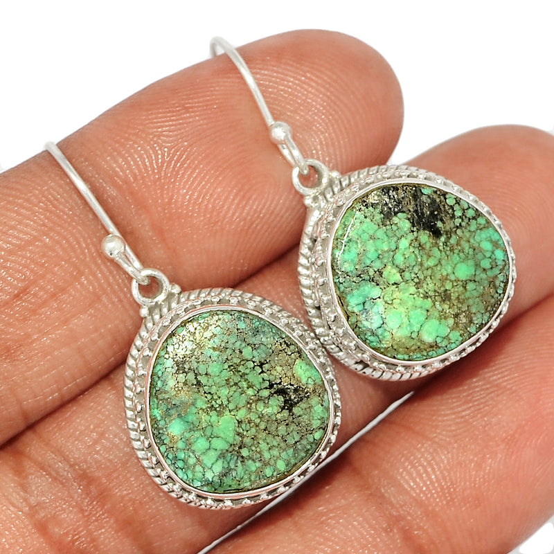 1.3" Tibetan Turquoise Earrings - TRQE591