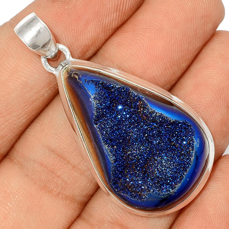 1.8" Titanium Window Druzy Pendants - TWDP817