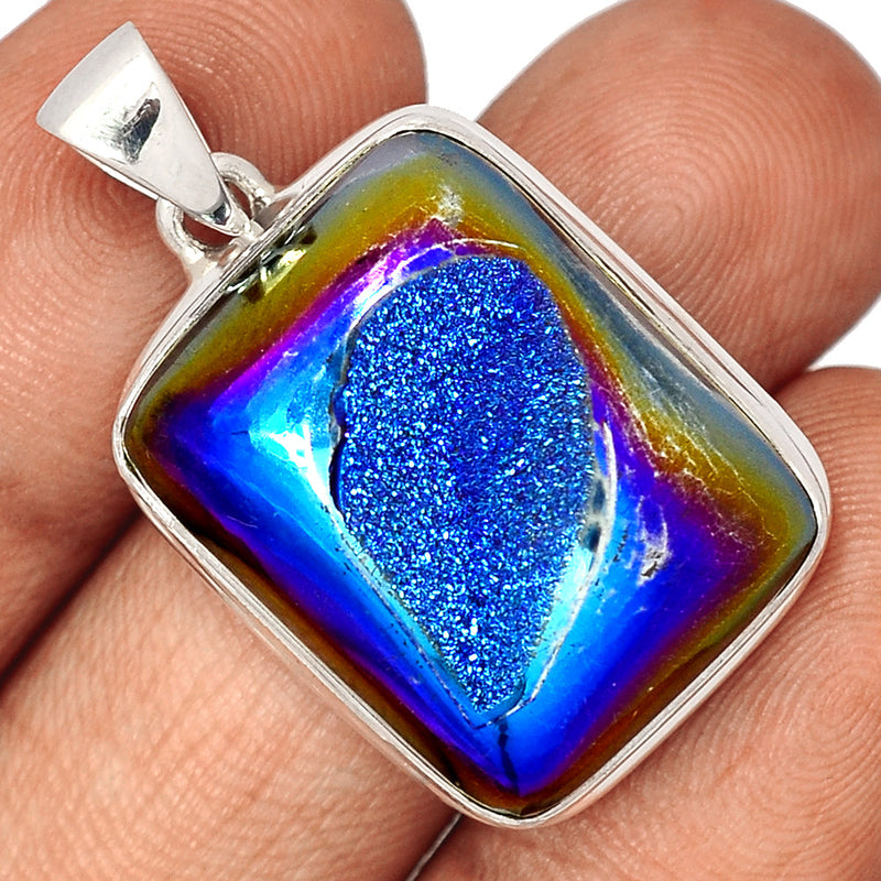 1.5" Titanium Window Druzy Pendants - TWDP883