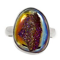 Titanium Window Druzy Ring -TWDR455