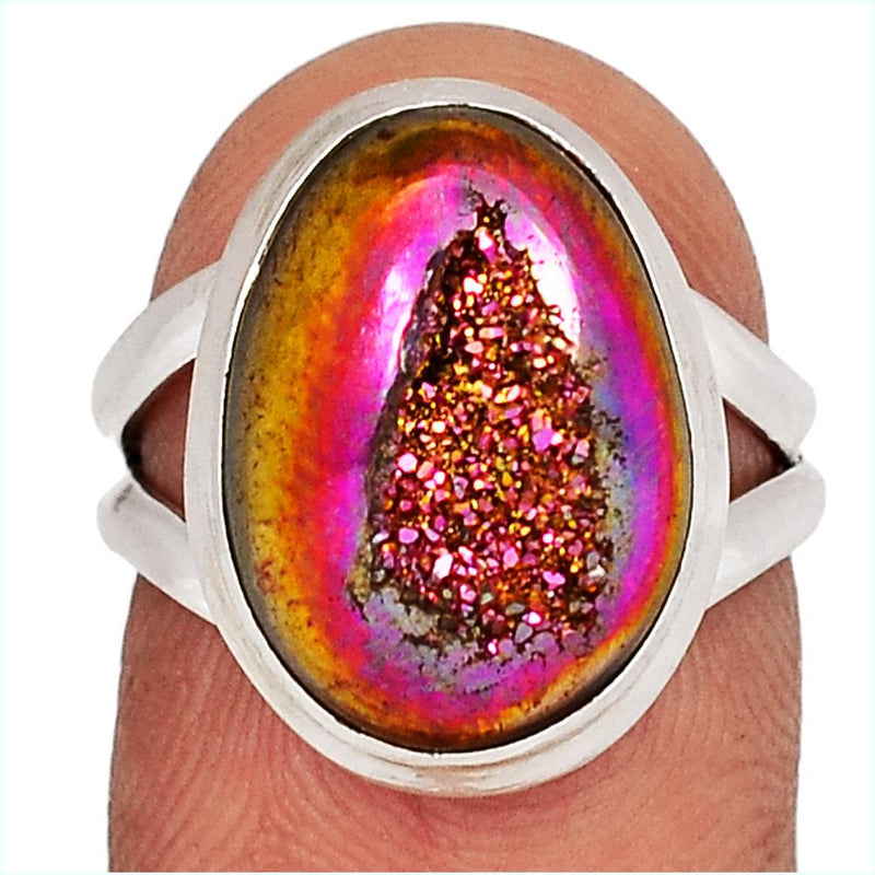 Titanium Window Druzy Ring - TWDR553