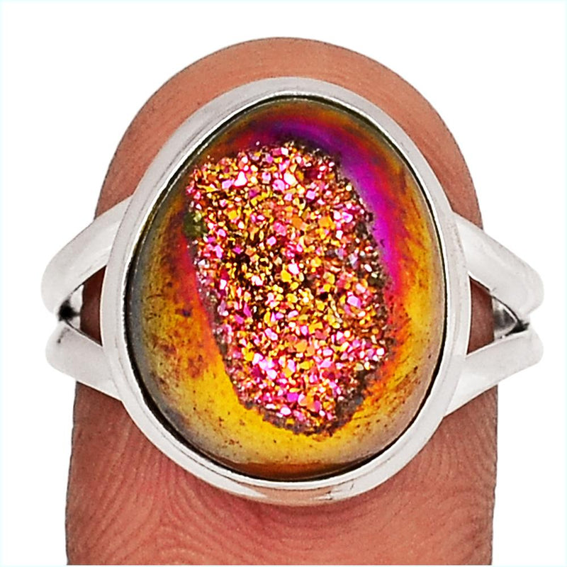 Titanium Window Druzy Ring - TWDR555