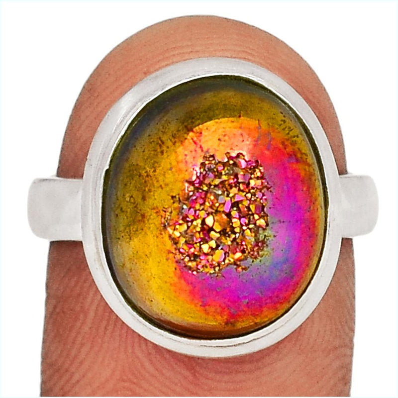 Titanium Window Druzy Ring - TWDR557