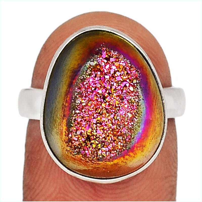 Titanium Window Druzy Ring - TWDR558