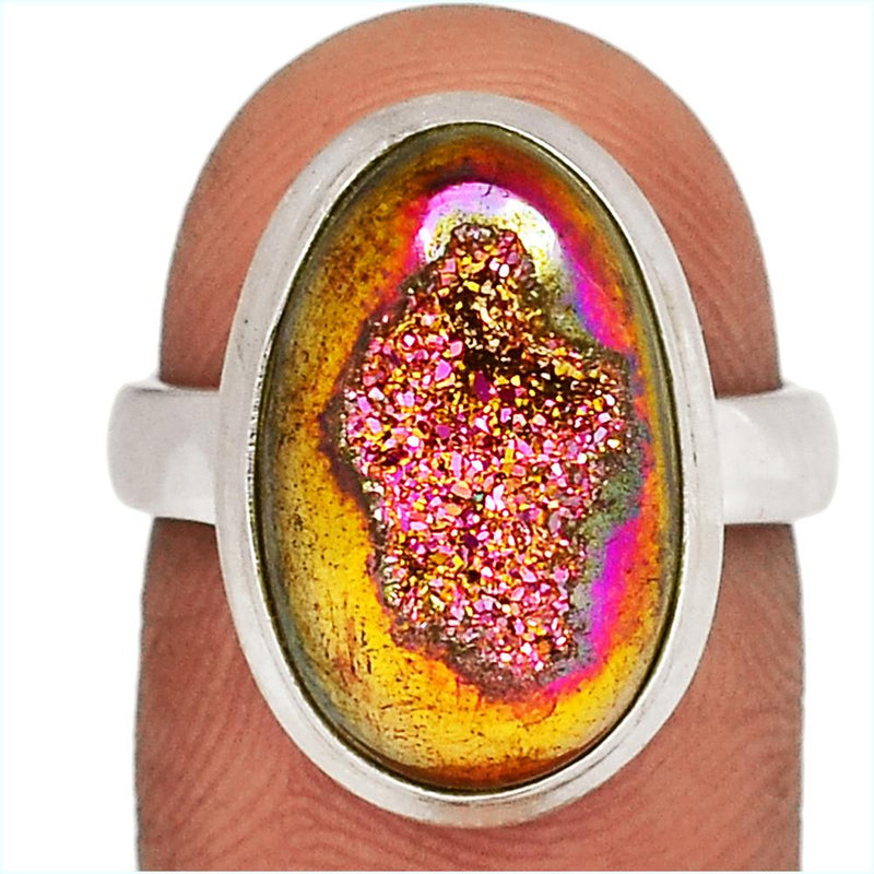 Titanium Window Druzy Ring - TWDR559