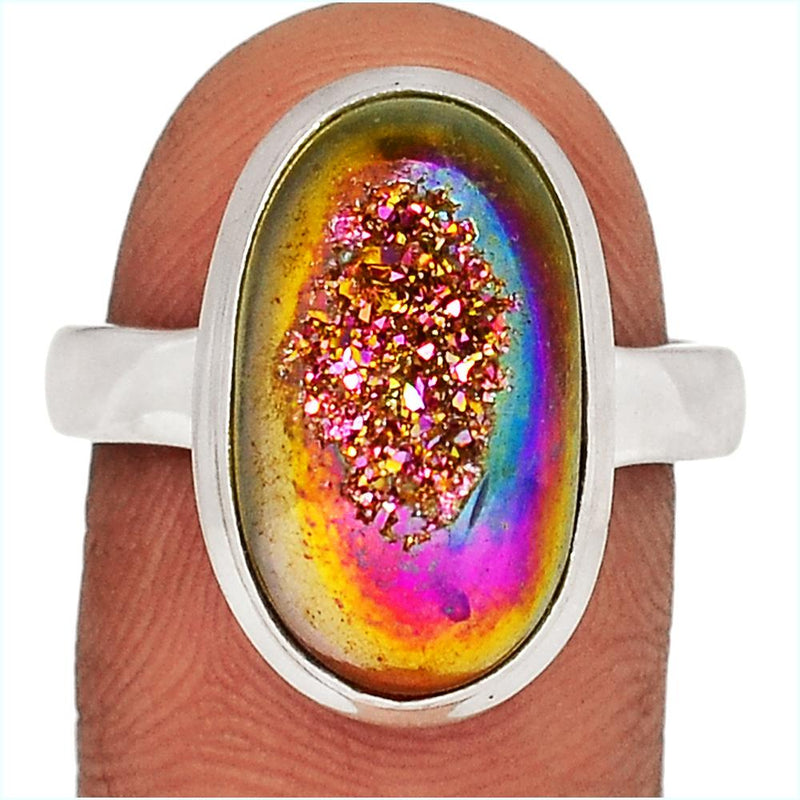 Titanium Window Druzy Ring - TWDR560