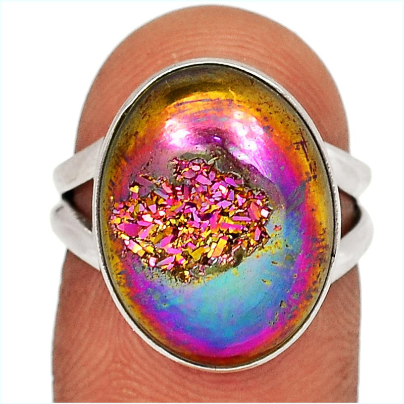 Titanium Window Druzy Ring - TWDR561