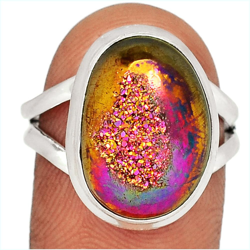 Titanium Window Druzy Ring - TWDR562