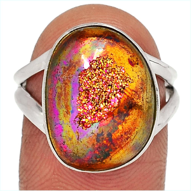 Titanium Window Druzy Ring - TWDR566