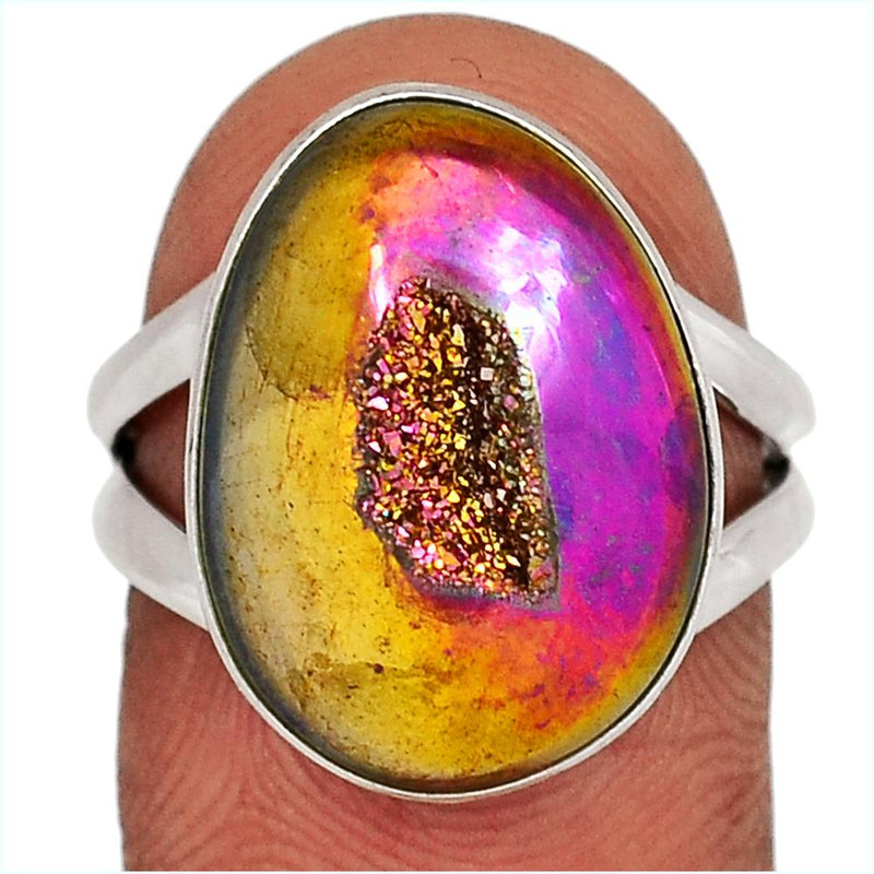 Titanium Window Druzy Ring - TWDR568