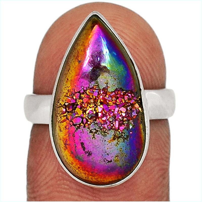 Titanium Window Druzy Ring - TWDR570