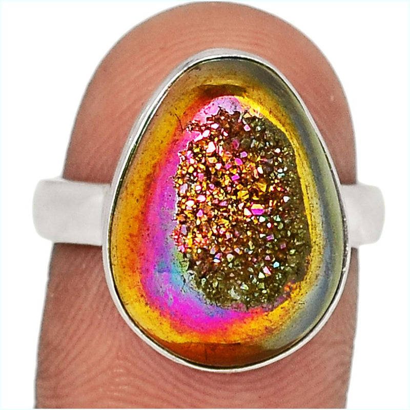 Titanium Window Druzy Ring - TWDR571