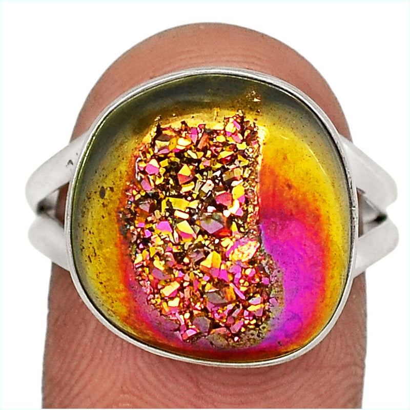 Titanium Window Druzy Ring - TWDR572