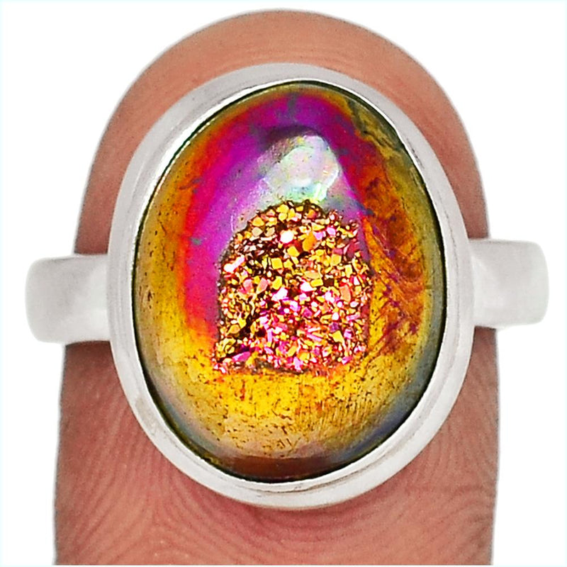 Titanium Window Druzy Ring - TWDR574