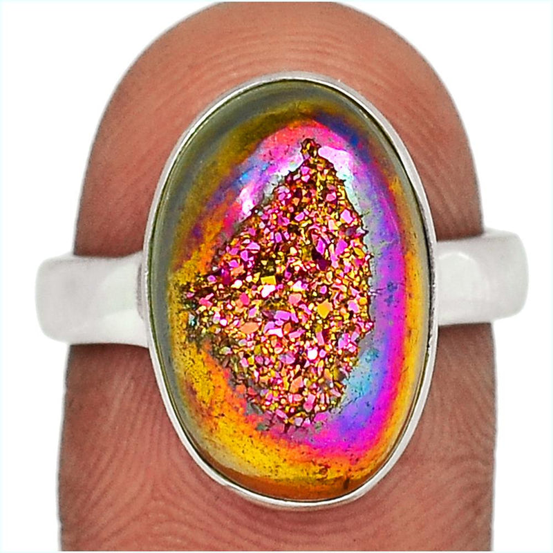 Titanium Window Druzy Ring - TWDR577