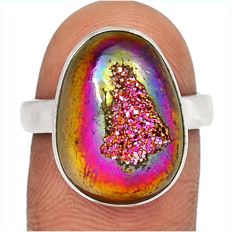 Titanium Window Druzy Ring - TWDR578