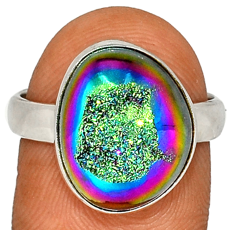Titanium Window Druzy Ring - TWDR579