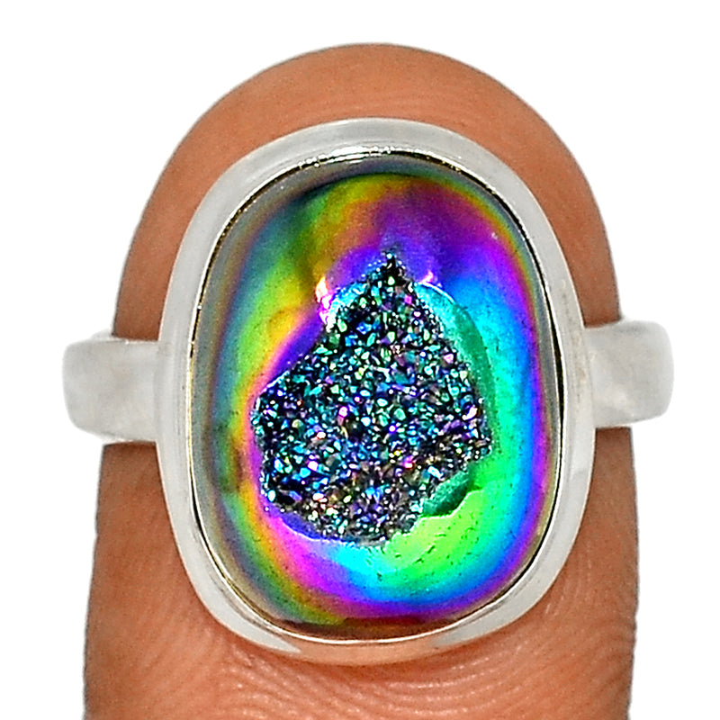 Titanium Window Druzy Ring - TWDR581