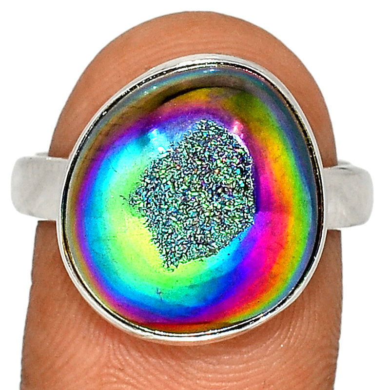 Titanium Window Druzy Ring - TWDR587