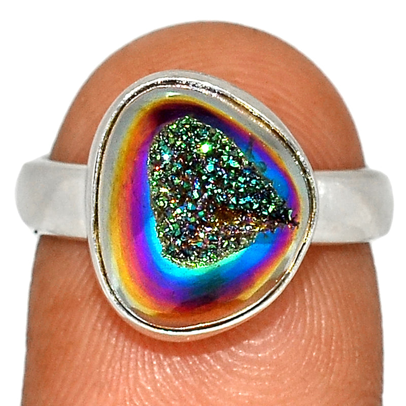 Titanium Window Druzy Ring - TWDR589