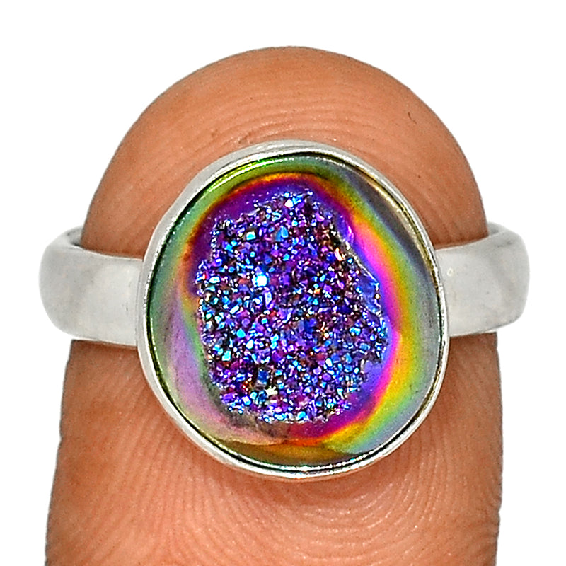 Titanium Window Druzy Ring - TWDR596