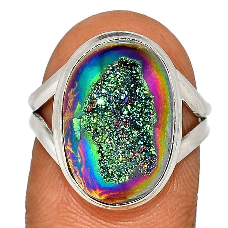 Titanium Window Druzy Ring - TWDR598
