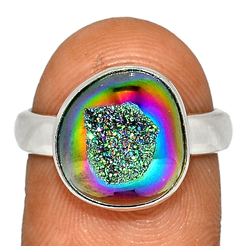 Titanium Window Druzy Ring - TWDR605
