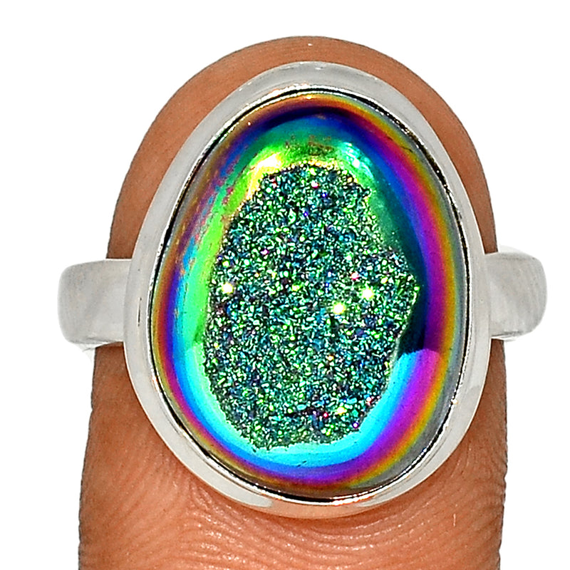 Titanium Window Druzy Ring - TWDR607