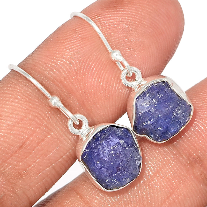 1.1" Tanzanite Rough Earrings - TZRE339