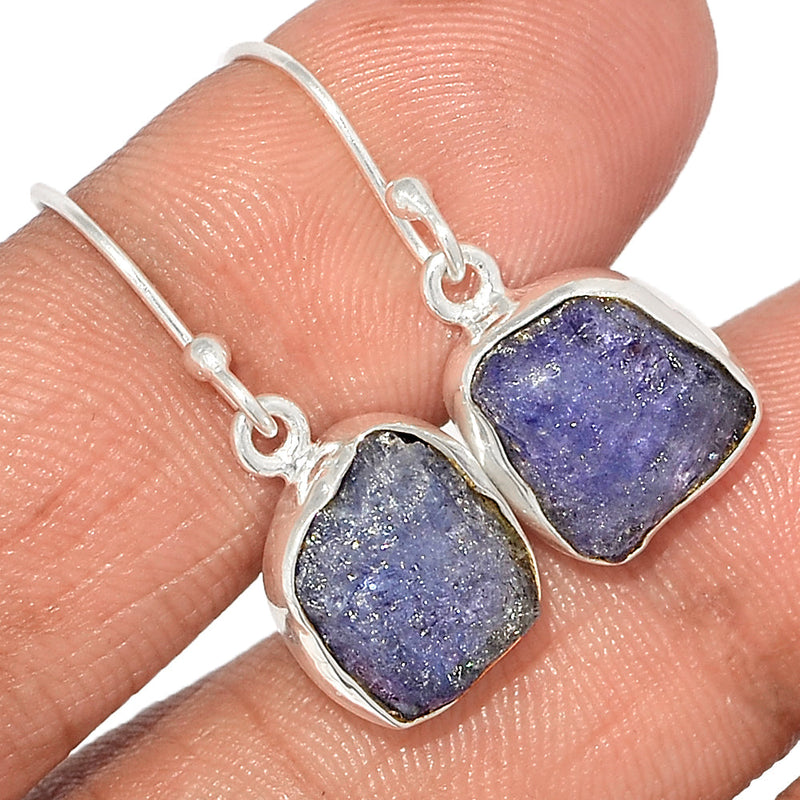 1.1" Tanzanite Rough Earrings - TZRE346