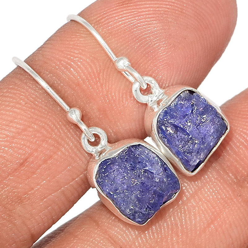 1.1" Tanzanite Rough Earrings - TZRE349