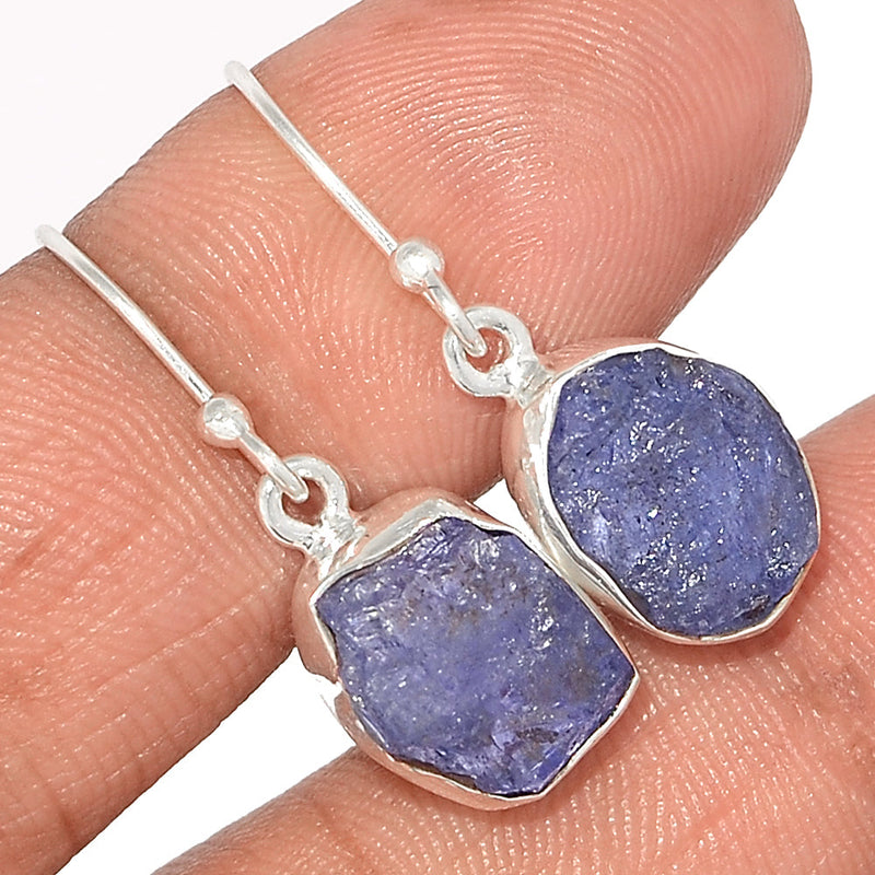 1.2" Tanzanite Rough Earrings - TZRE354