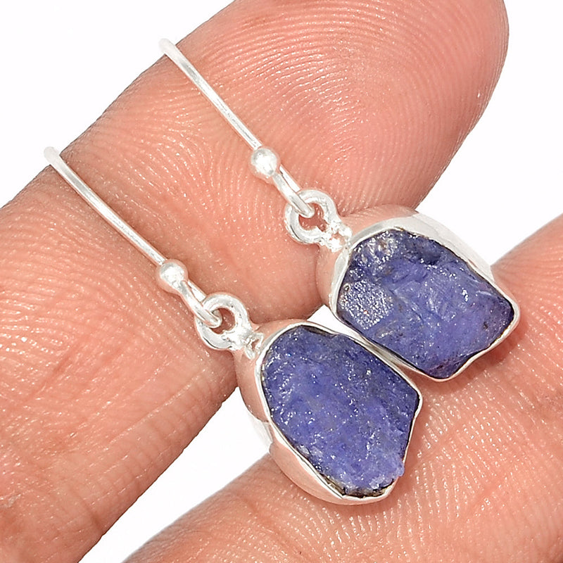 1.2" Tanzanite Rough Earrings - TZRE355