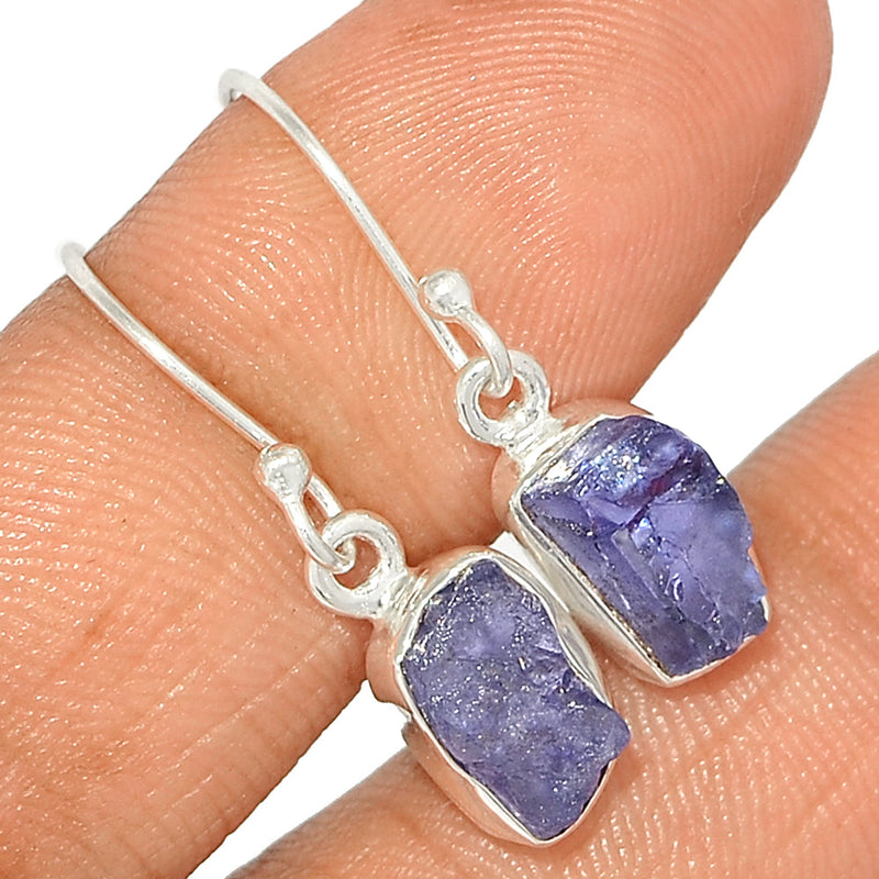 1.1" Tanzanite Rough Earrings - TZRE388