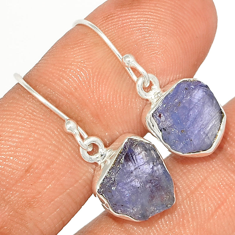 1.1" Tanzanite Rough Earrings - TZRE400